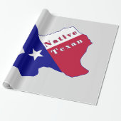 Native Texan Flag Map Geschenkpapier (Ungerollt)
