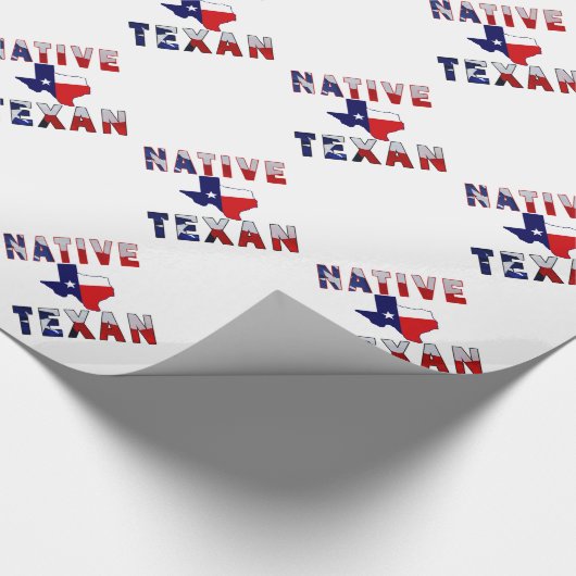 Native Texan Flag Map Geschenkpapier (Ecke)