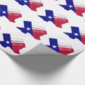 Native Texan Flag Map Geschenkpapier (Ecke)