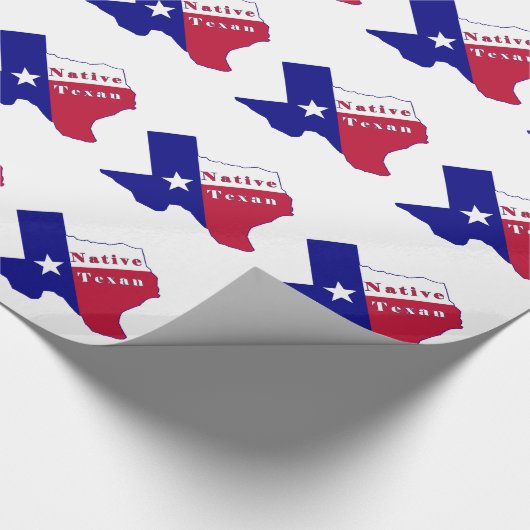 Native Texan Flag Map Geschenkpapier (Ecke)