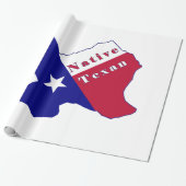 Native Texan Flag Map Geschenkpapier (Ungerollt)