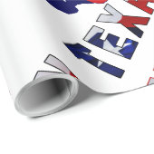 Native Texan Flag Map Geschenkpapier (Rolleneckpunkt)