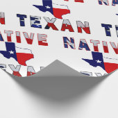 Native Texan Flag Map Geschenkpapier (Ecke)