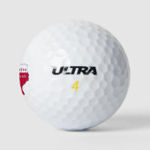 Native Texan Flag Map Golfball (Logo)