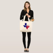 Native Texan Flag Map Jumbo Stoffbeutel (Vorderseite (Model))
