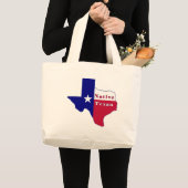 Native Texan Flag Map Jumbo Stoffbeutel (Vorderseite (Produkt))