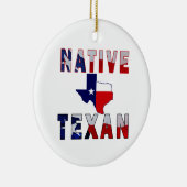 Native Texan Flag Map Keramik Ornament (Rechts)
