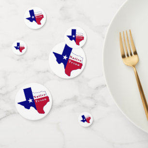 Native Texan Flag Map Konfetti