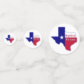 Native Texan Flag Map Konfetti (Rückseiten)