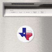 Native Texan Flag Map Magnet (In Situ (Geschirrspüler))