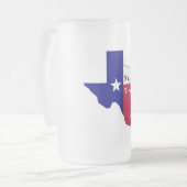 Native Texan Flag Map Mattglas Bierglas (Vorderseite Links)