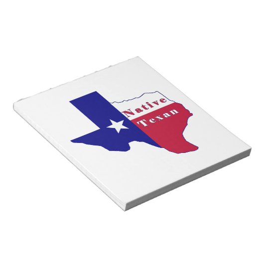 Native Texan Flag Map Notizblock (angewinkelt)