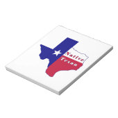 Native Texan Flag Map Notizblock (Rotiert)