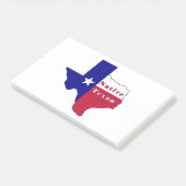 Native Texan Flag Map Post-it Klebezettel (angewinkelt)