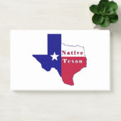 Native Texan Flag Map Post-it Klebezettel (Büro)