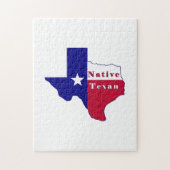 Native Texan Flag Map Puzzle (Vertikal)