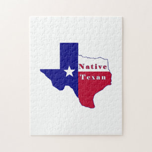 Native Texan Flag Map Puzzle