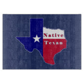 Native Texan Flag Map Schneidebrett (Vorderseite)
