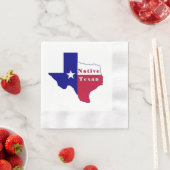 Native Texan Flag Map Serviette (Beispiel)