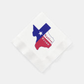 Native Texan Flag Map Serviette (Ecke)