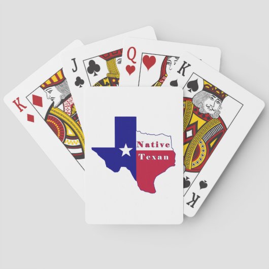 Native Texan Flag Map Spielkarten (Rückseite)
