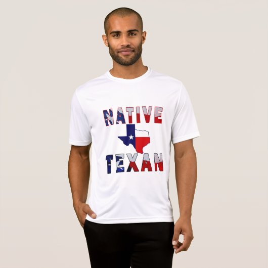 Native Texan Flag Map T-Shirt (Vorne ganz)