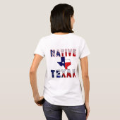Native Texan Flag Map T-Shirt (Schwarz voll)