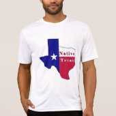 Native Texan Flag Map T-Shirt (Vorderseite)