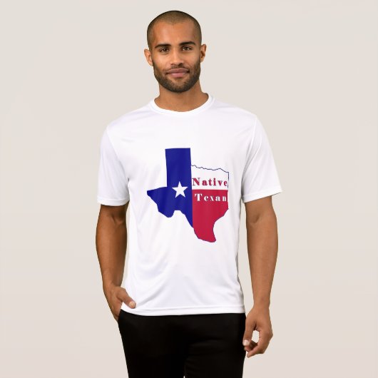Native Texan Flag Map T-Shirt (Vorne ganz)