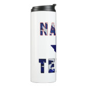 Native Texan Flag Map Thermosbecher (Nach links gedreht)