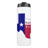 Native Texan Flag Map Thermosbecher (Vorderseite)