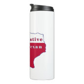 Native Texan Flag Map Thermosbecher (Nach rechts gedreht)