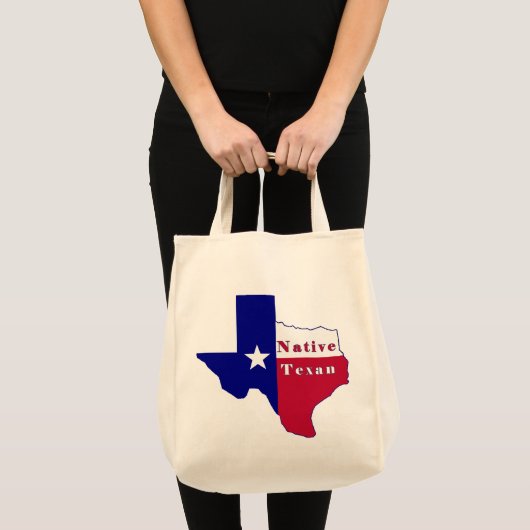 Native Texan Flag Map Tragetasche (Vorderseite (Produkt))