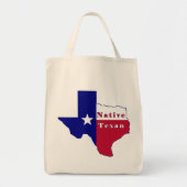 Native Texan Flag Map Tragetasche (Vorne)