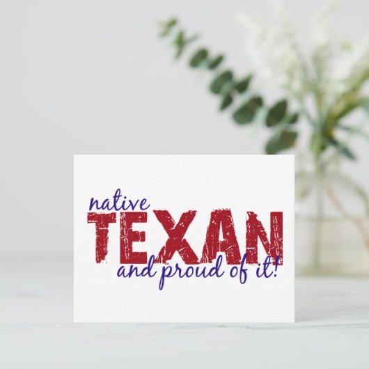 Native Texan Postkarte (Stehend Vorderseite)