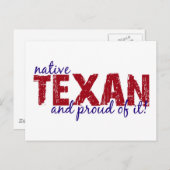 Native Texan Postkarte (Vorne/Hinten)
