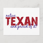 Native Texan Postkarte (Vorderseite)