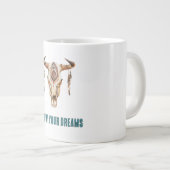 Native Tribal Bull Horns Skull Jumbo-Tasse (Vorderseite Rechts)