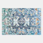 Native Tribal Classic Blue Tan Ethnic Design Geschenkpapier Set (Vorderseite 3)