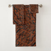 Native Tribal Happy Face Scratchboard Muster Kunst Badhandtuch Set (Insitu)