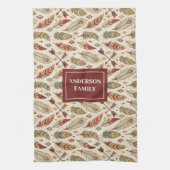 Native Tribal Kitchen Towel Custom Name Accent Geschirrtuch (Vertikal)