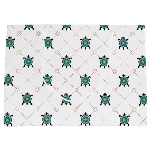 Native Turtle Große Geschenktüte (Vorderseite)