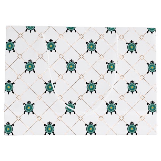 Native Turtle Große Geschenktüte (Rückseite)