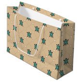 Native Turtle Große Geschenktüte (Vorderseite Schrägansicht)
