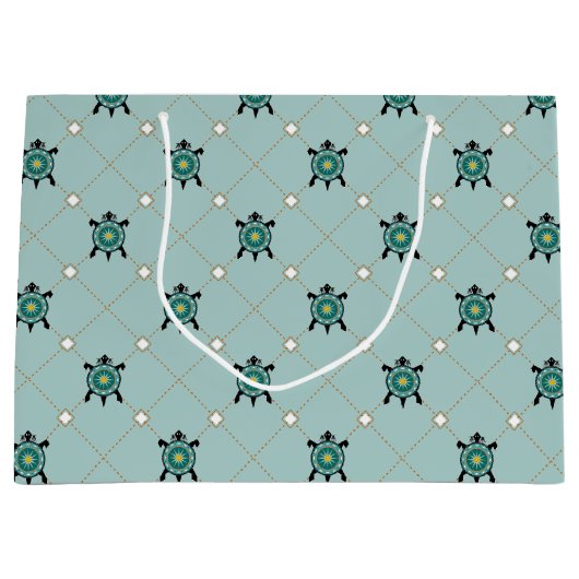 Native Turtle Große Geschenktüte (Vorderseite)