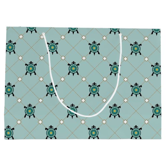 Native Turtle Große Geschenktüte (Rückseite)