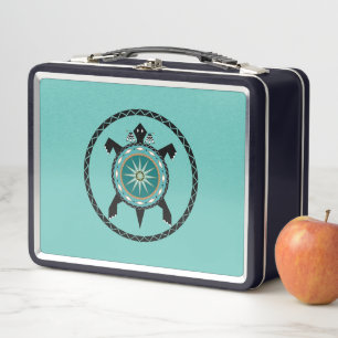 Native Turtle Metal Lunchbox