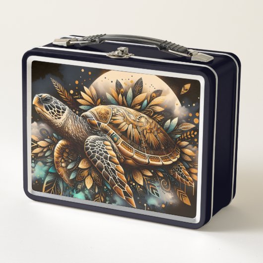 Native Turtle Metall Brotdose (Vorderseite)