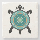 Native Turtle Stone Untersetzer (Vorderseite)