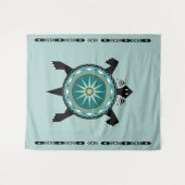 Native Turtle Tapestry Wandteppich (Vorderseite (Horizontal))